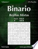 libro Binario Rejillas Mixtas   De Fácil A Difícil   Volumen 1   276 Puzzles